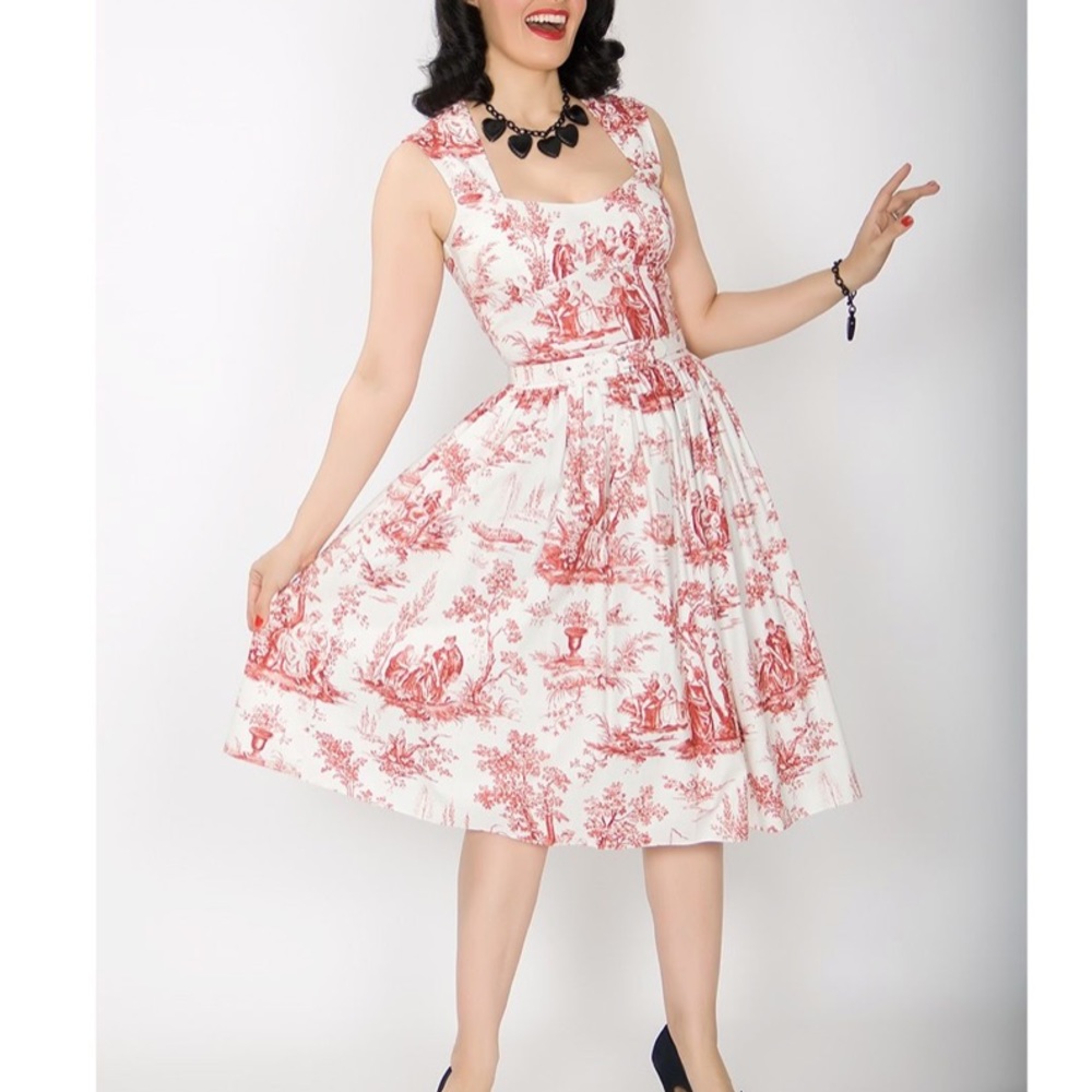 Bernie Dexter Red Toile Veronique Swing Dress